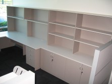 Custom Workstation With Storage And Shelves